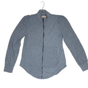 Chaser Jacket Womens Small Lightweight Knit Zip Gray Mock Neck Pockets NWOT